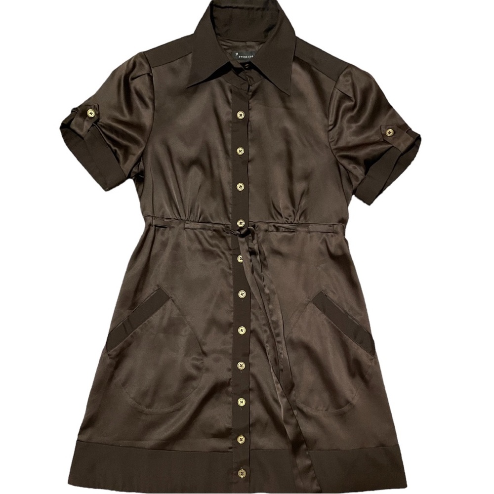Minidress chocolate brown dress!